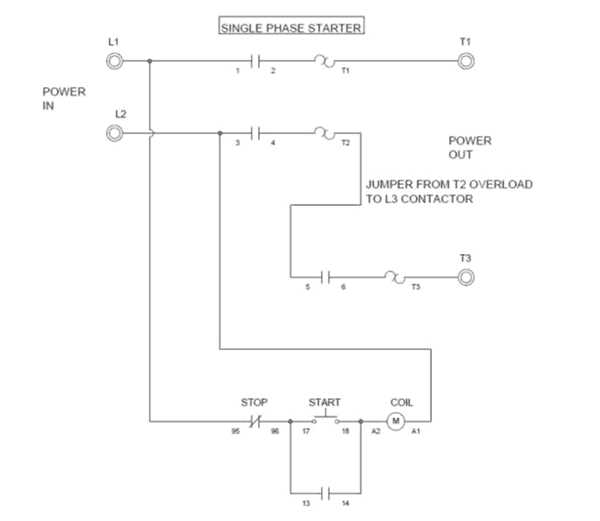 wiring diagram for three phase motor