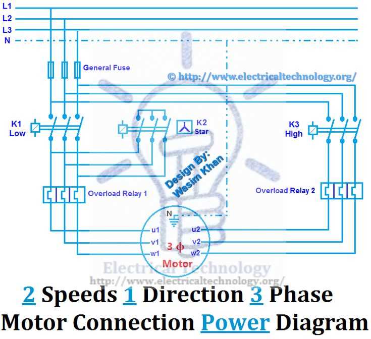 wiring diagram for two speed motor