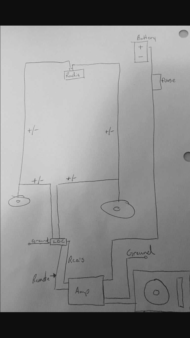 wiring diagram installing line output converter to rear speakers