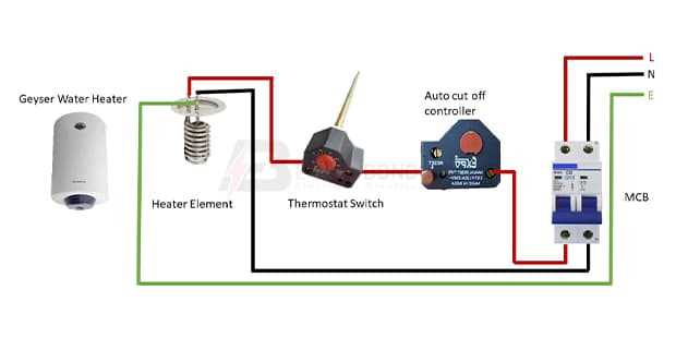 wiring diagram of water heater