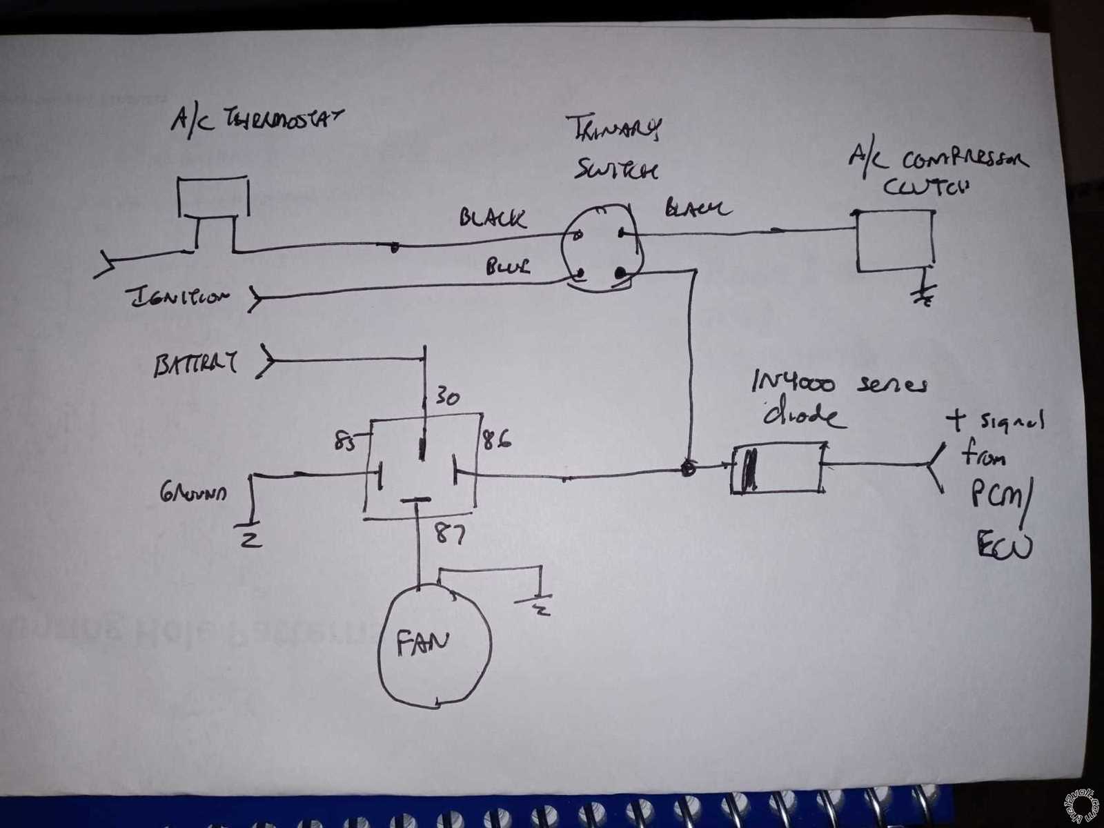 wiring electric fan relay diagram