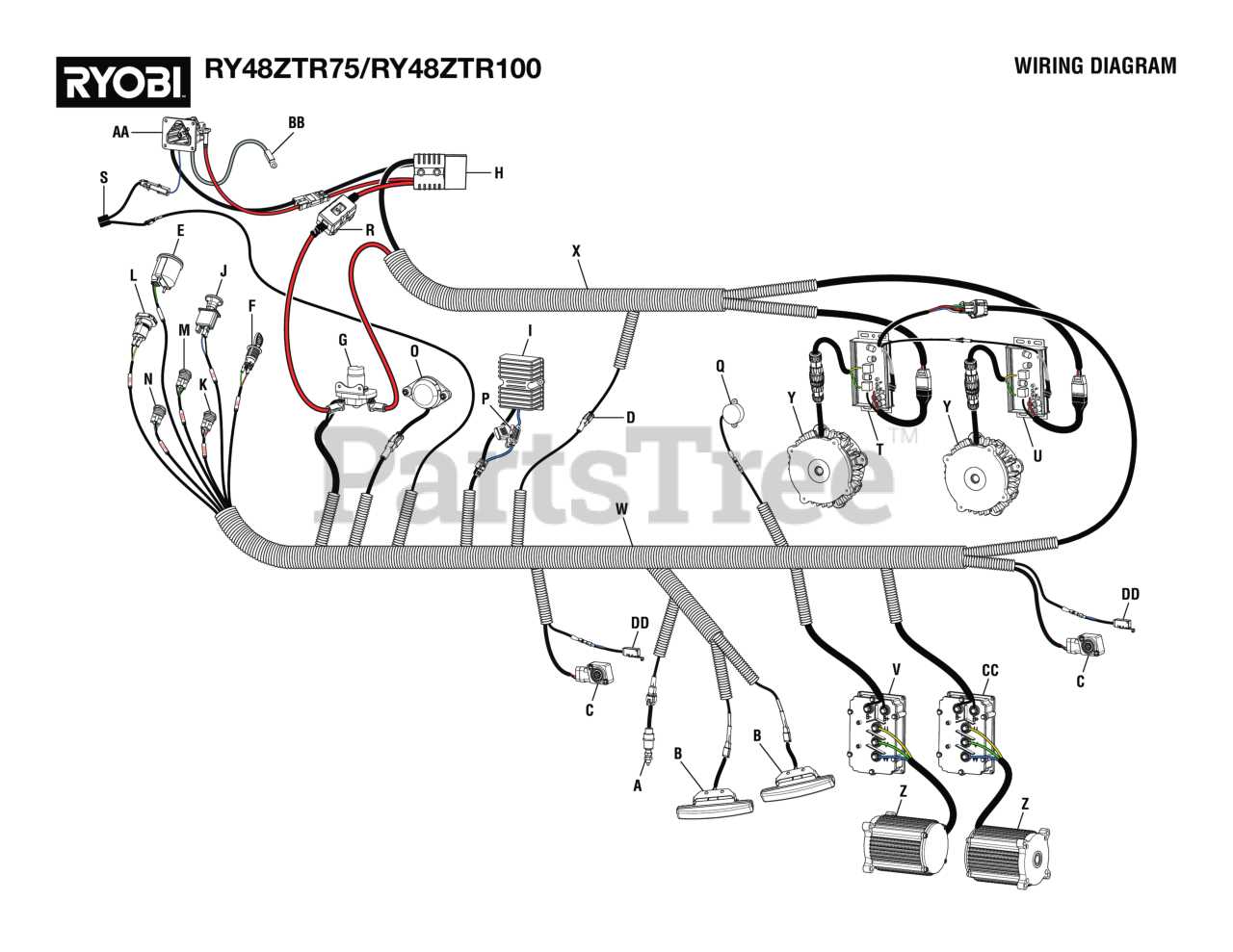 zero turn mower wiring diagram