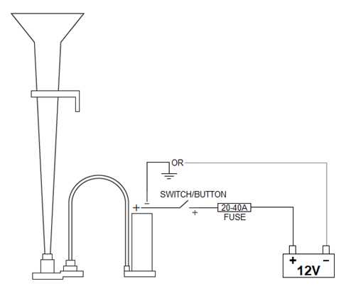 12v train horn wiring diagram