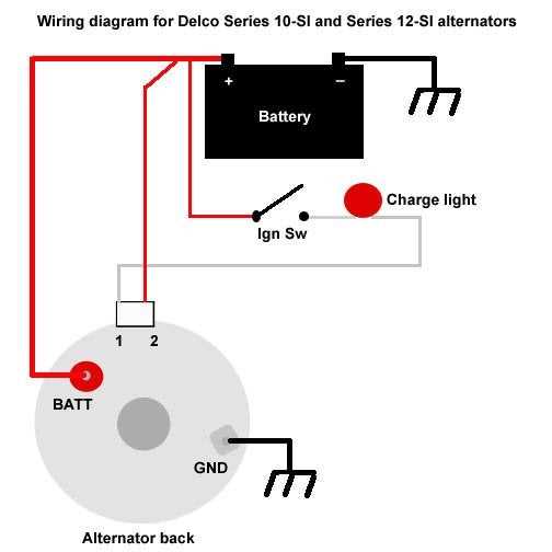 delco remy 4 wire alternator wiring diagram