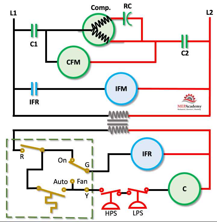 air conditioner motor wiring diagram