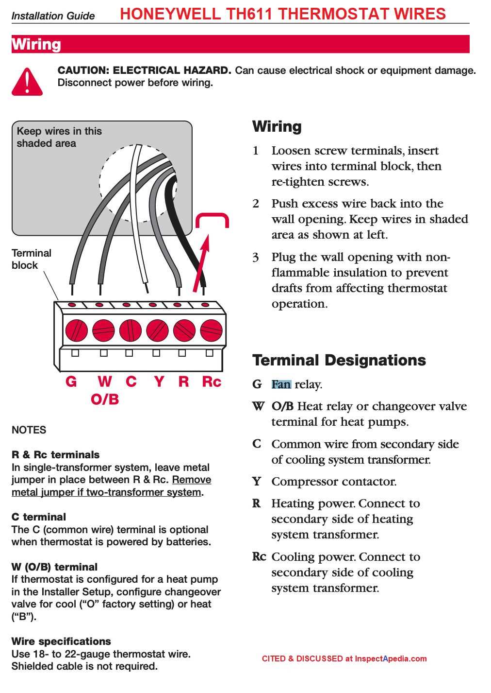 honeywell rth2300 wiring diagram