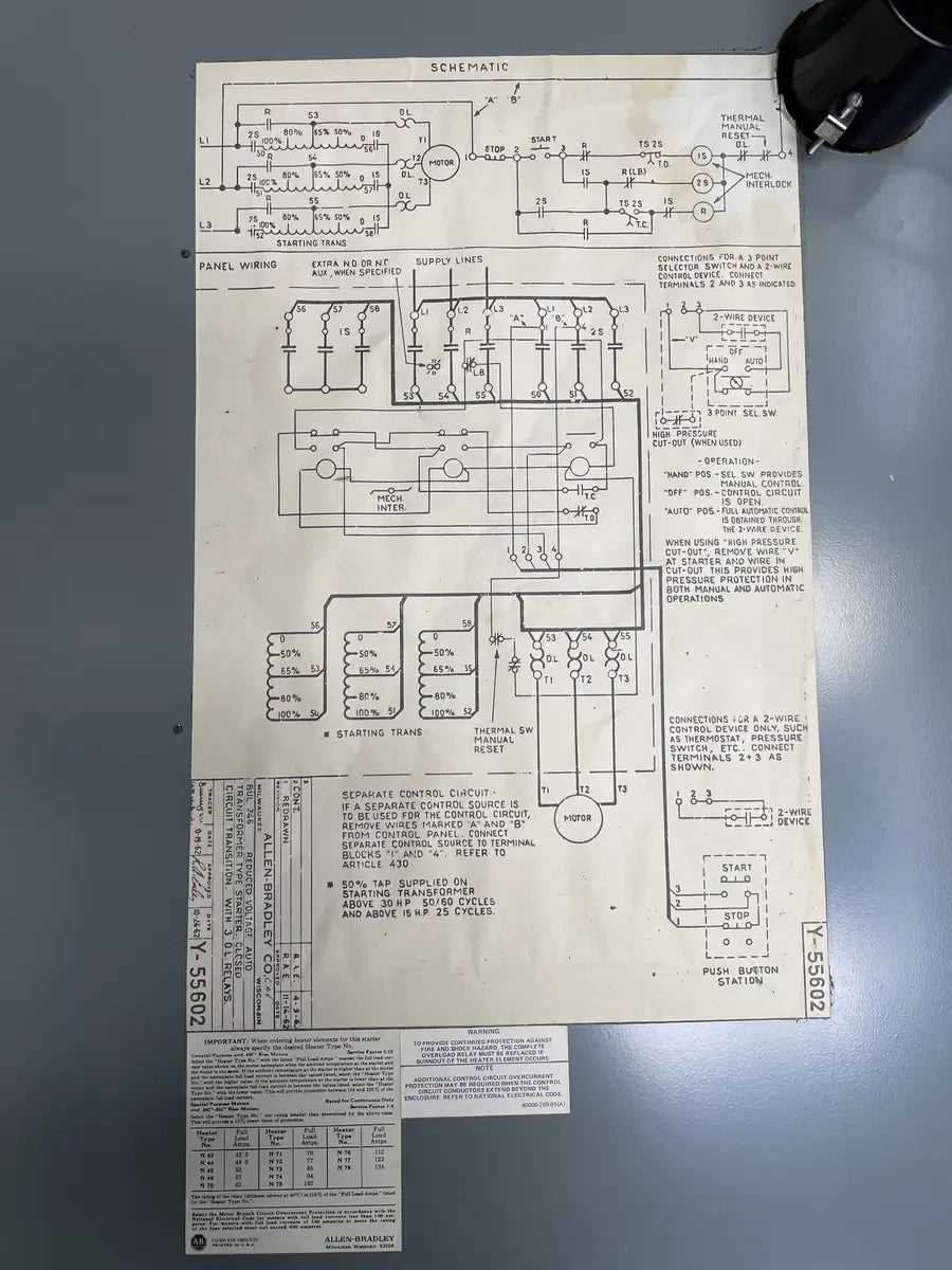 allen bradley motor starter wiring diagram