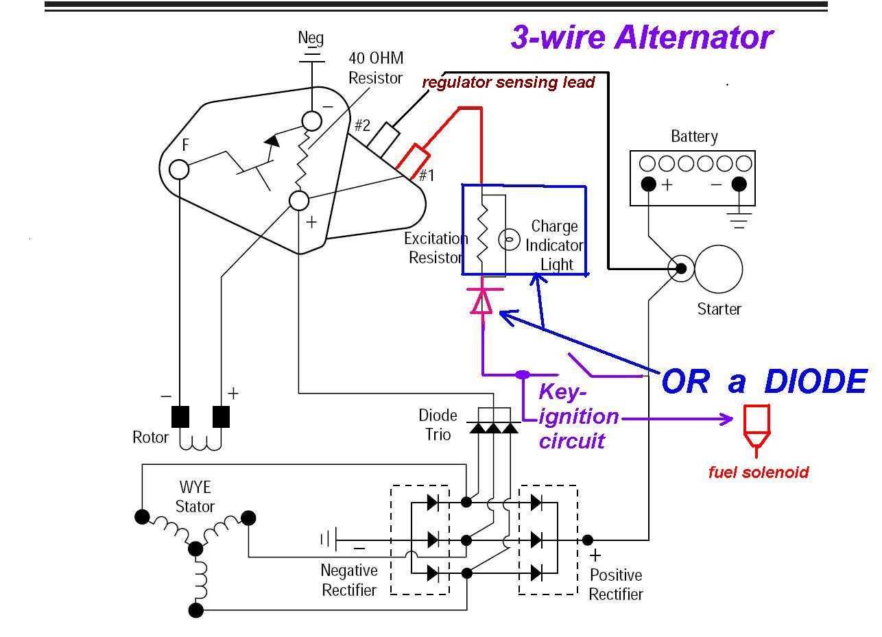 alternator regulator wiring diagram