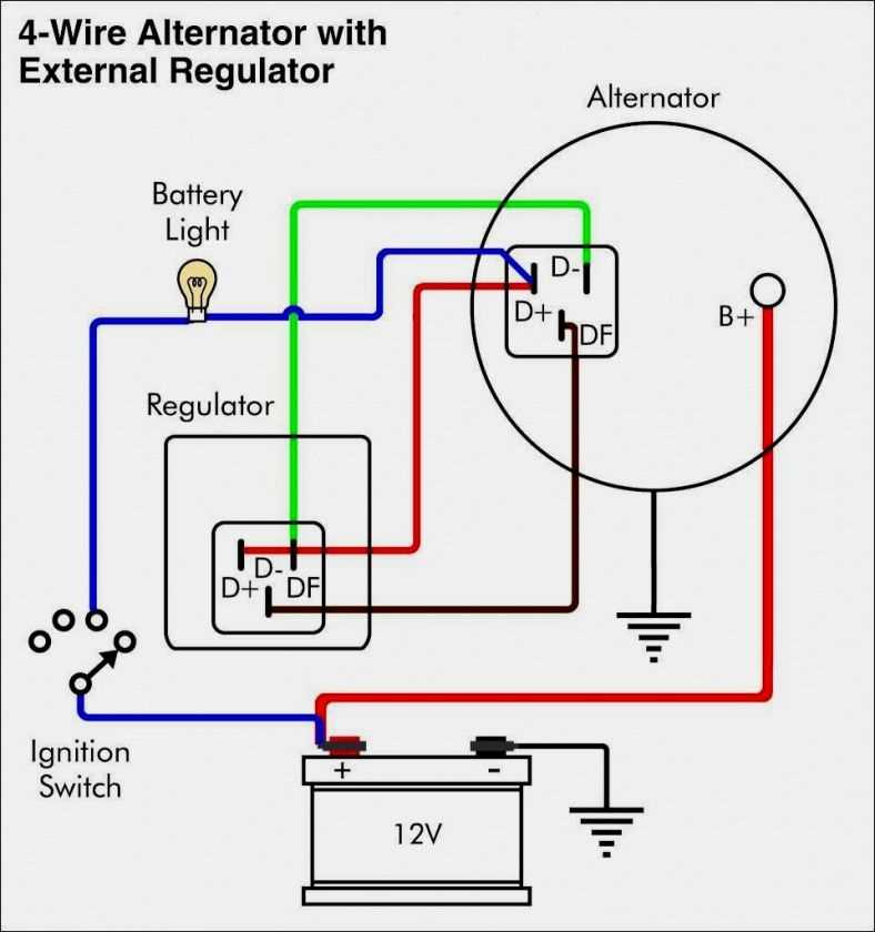 alternator regulator wiring diagram