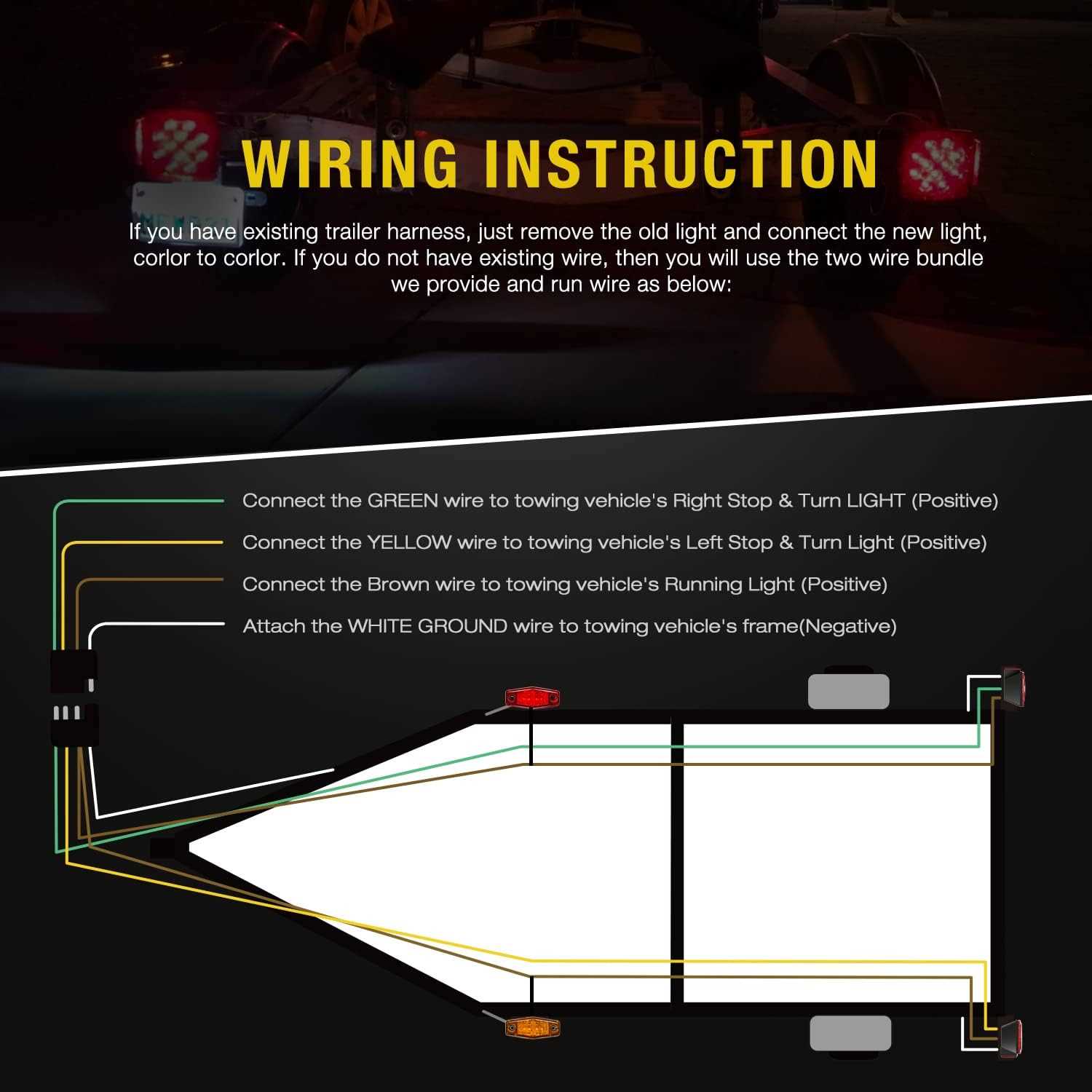 wiring led trailer lights diagram