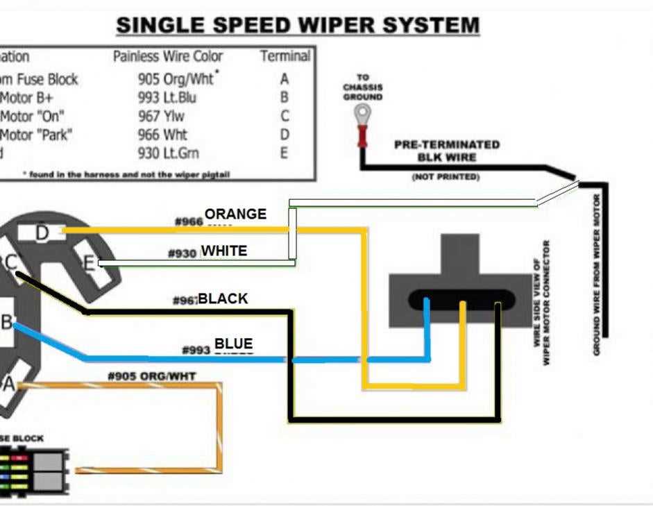 wiper motor wiring diagram ford