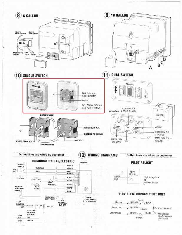 atwood rv water heater switch wiring diagram