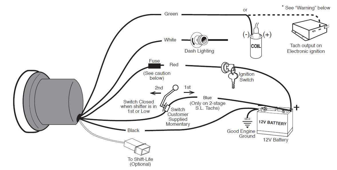 autogage tachometer wiring diagram