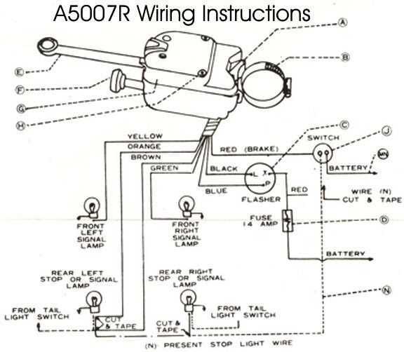 8 wire turn signal switch wiring diagram