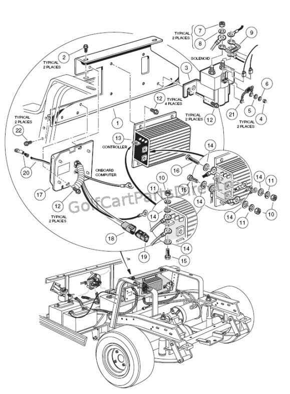 battery wiring diagram for club car golf cart