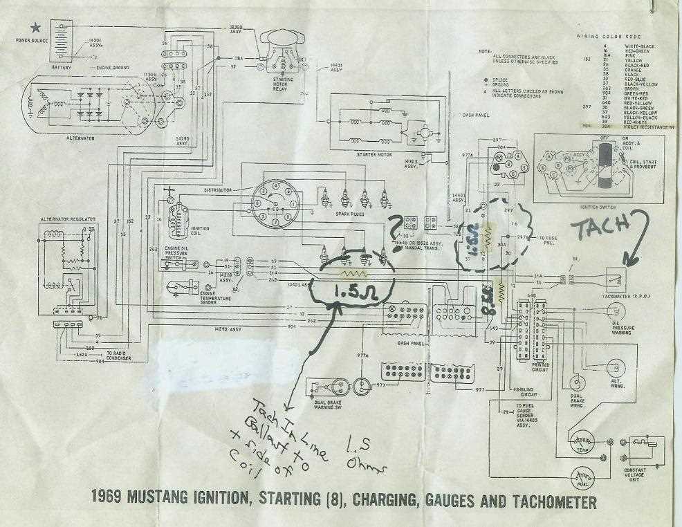 67 mustang wiring diagram