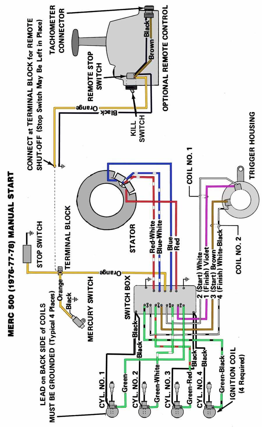 mercury outboard ignition switch wiring diagram