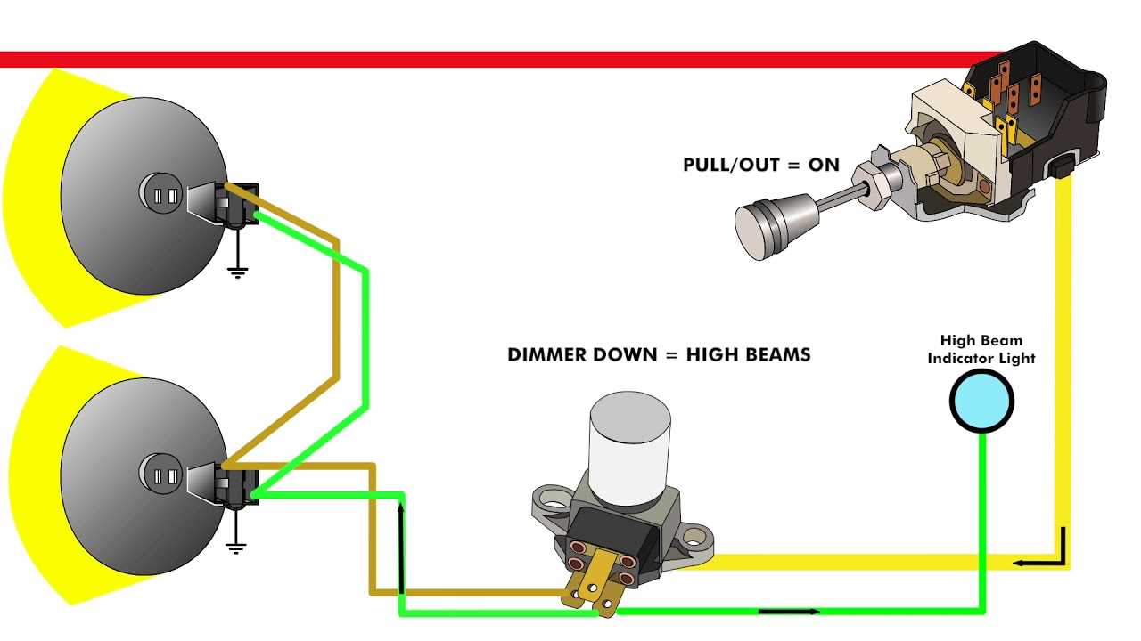 55 chevy headlight switch wiring diagram