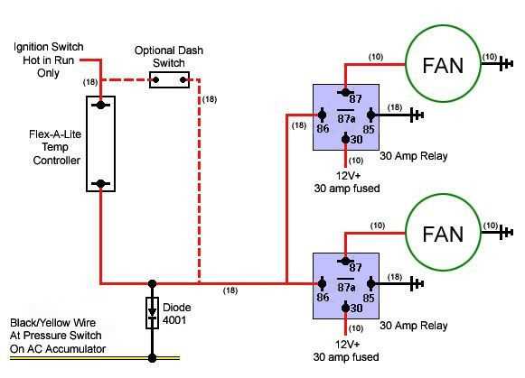 radiator cooling fan wiring diagram