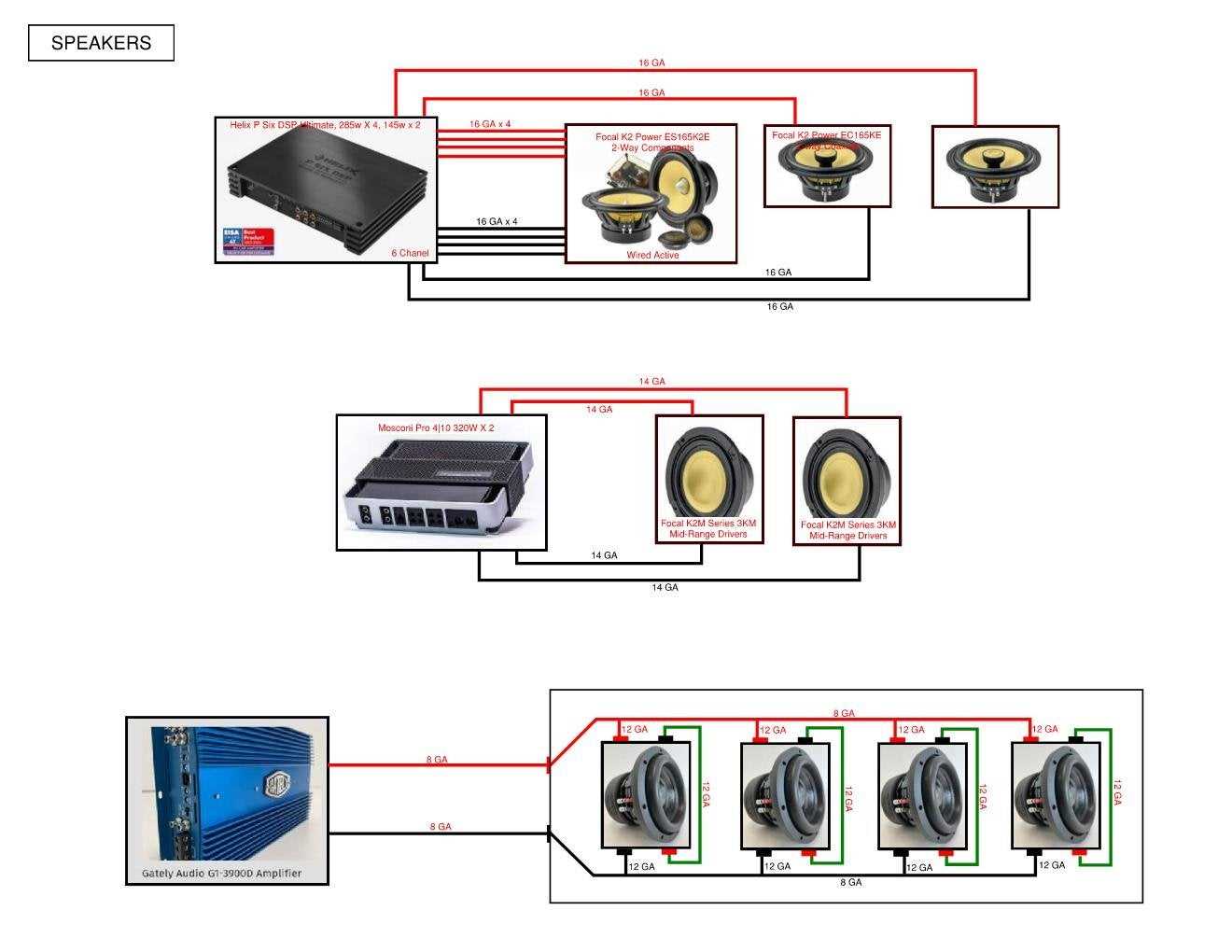 car audio system wiring diagram