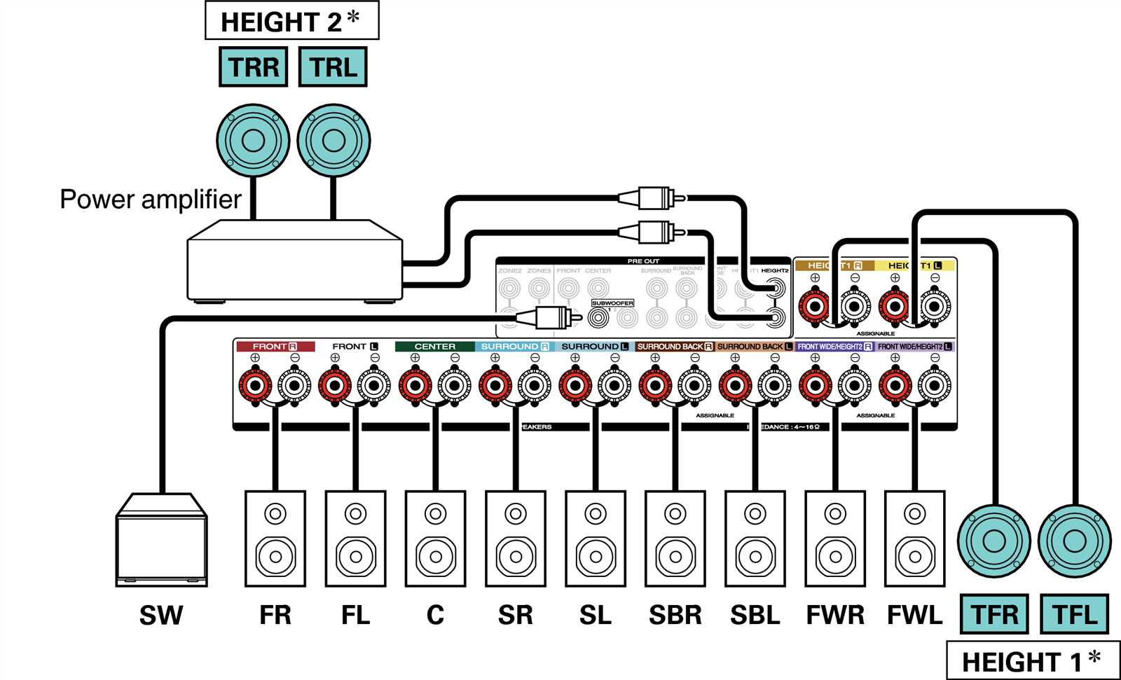 ceiling speaker wiring diagram