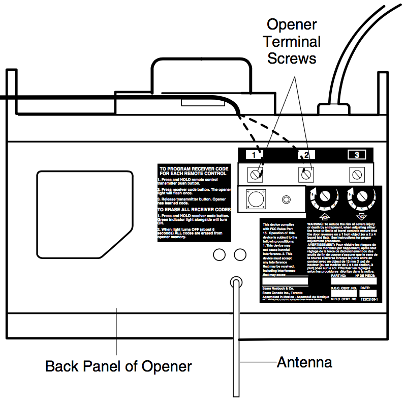 chamberlain garage door opener wiring diagram