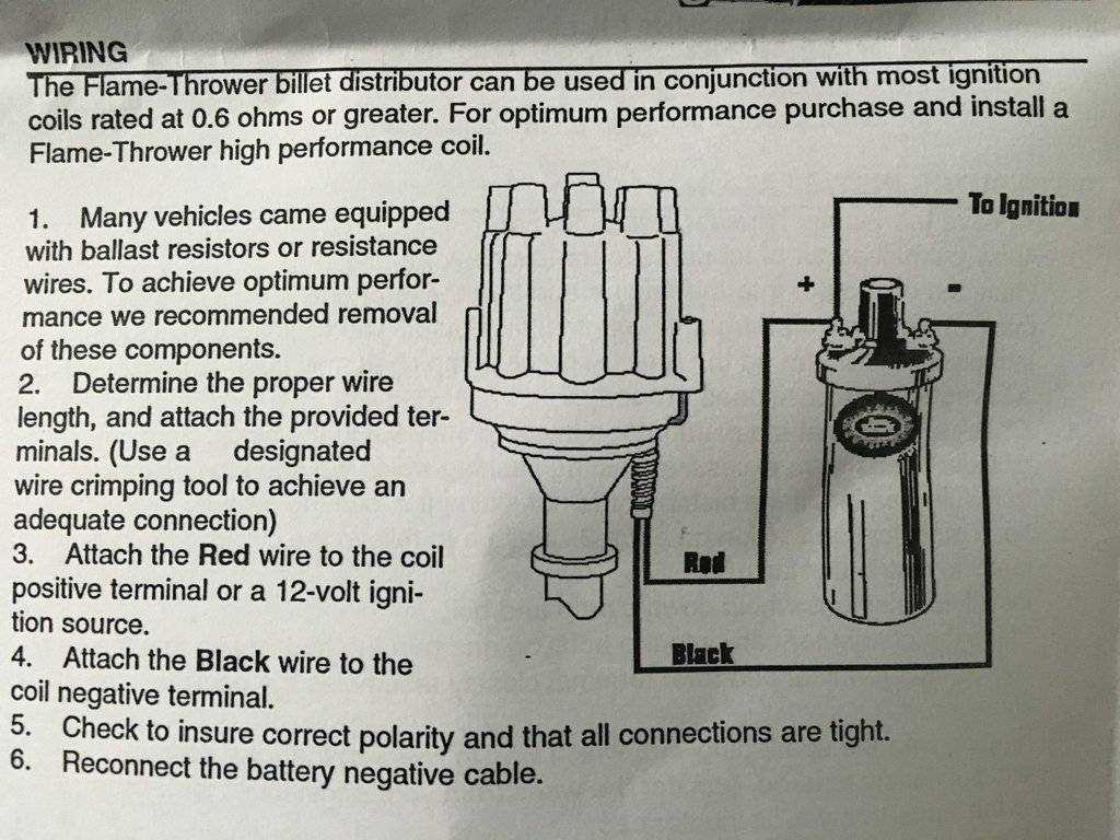 coil and distributor wiring diagram