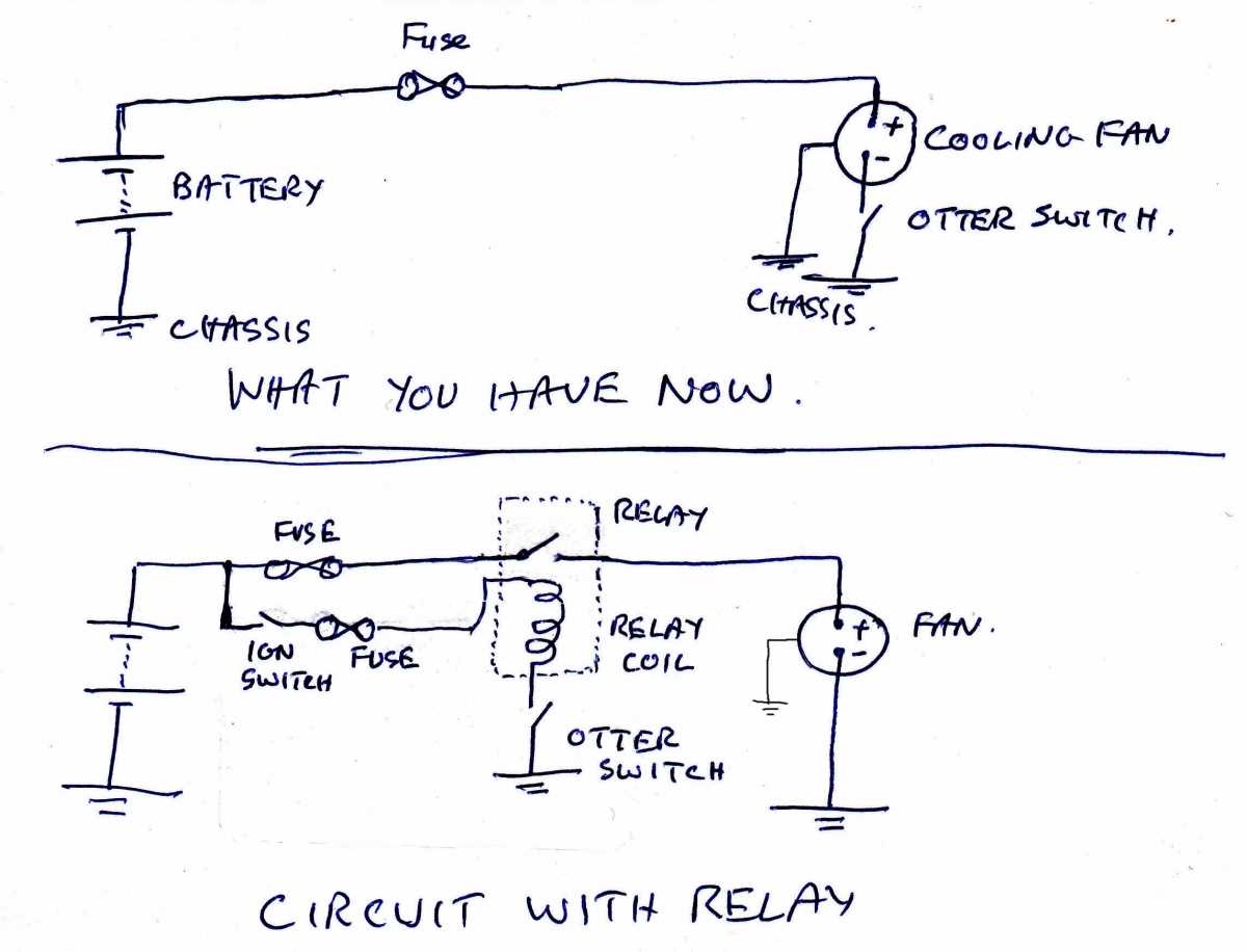 cooling fan relay wiring diagram