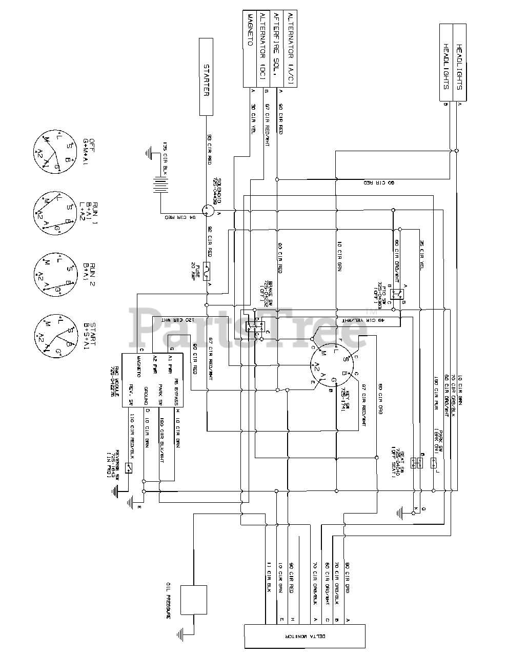 cub cadet wiring diagram lt1042