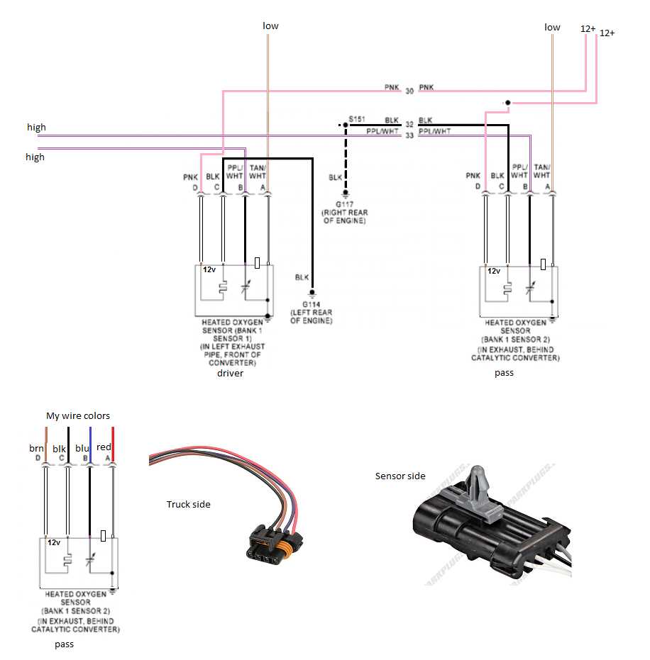 wiring diagram for o2 sensor