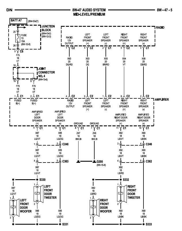 1999 dodge durango radio wiring diagram