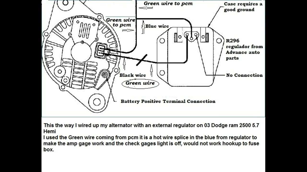 dodge cummins alternator wiring diagram