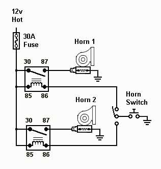 diagram horn relay wiring