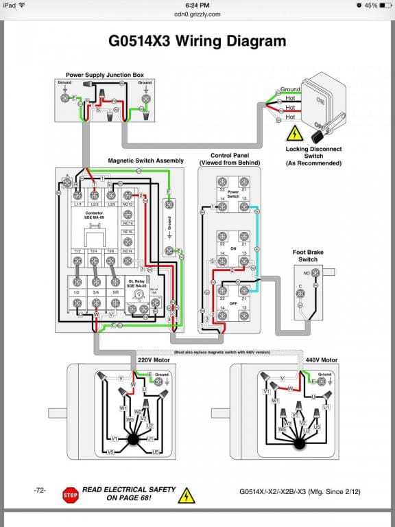 10 inch delta table saw switch wiring diagram