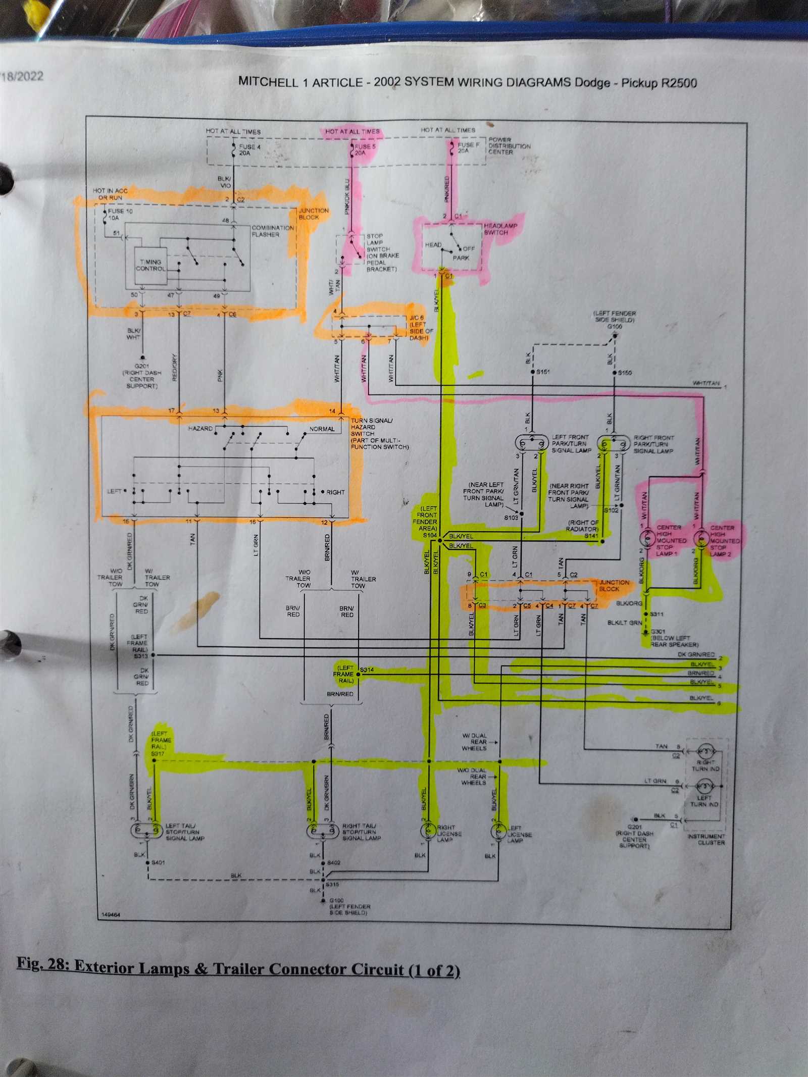 dodge ram tail light wiring diagram