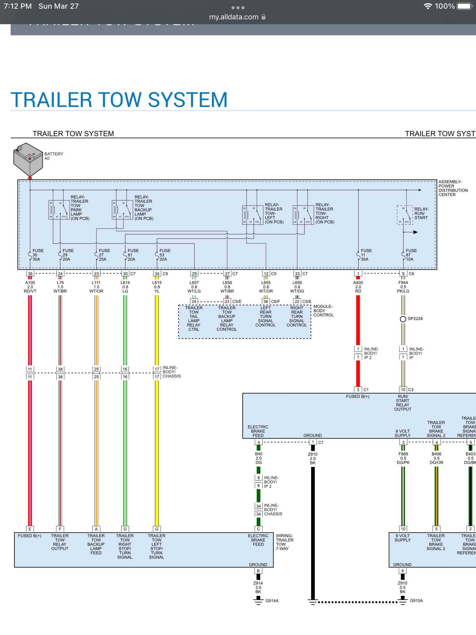 dodge trailer wiring diagram