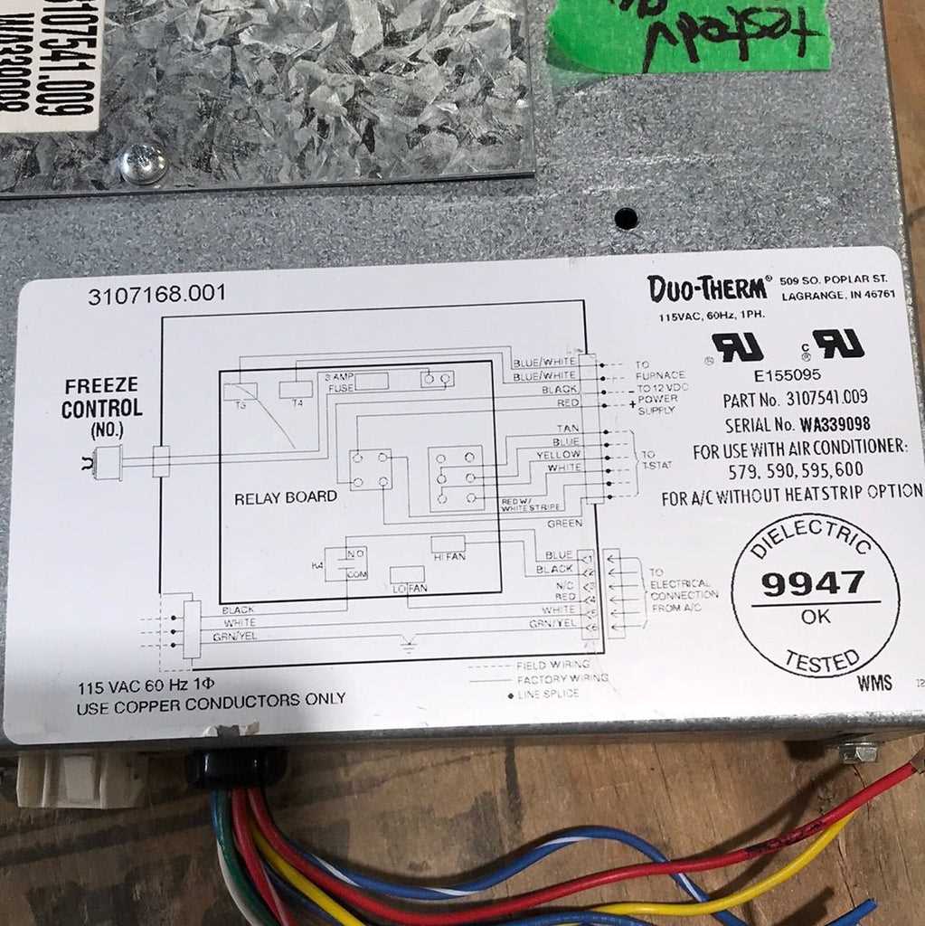 dometic rv air conditioner wiring diagram