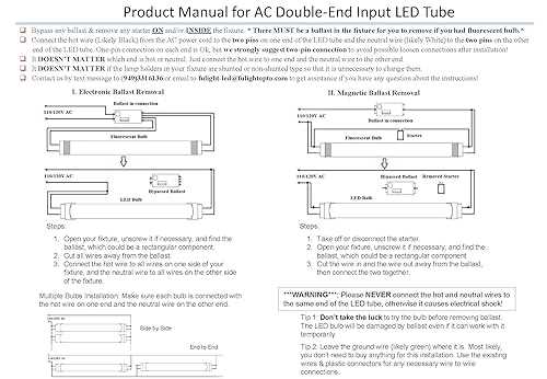 double ended led tube wiring diagram