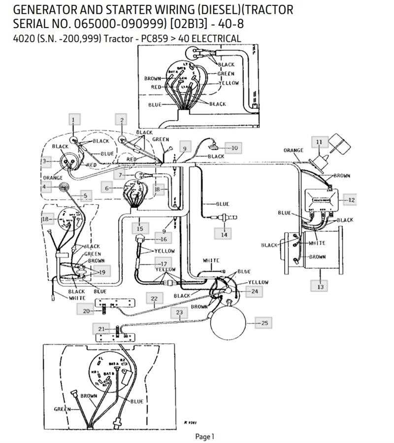 john deere 4020 starter wiring diagram