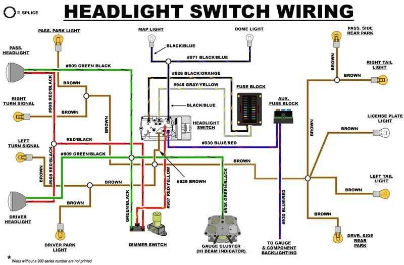 light switch ford headlight switch wiring diagram