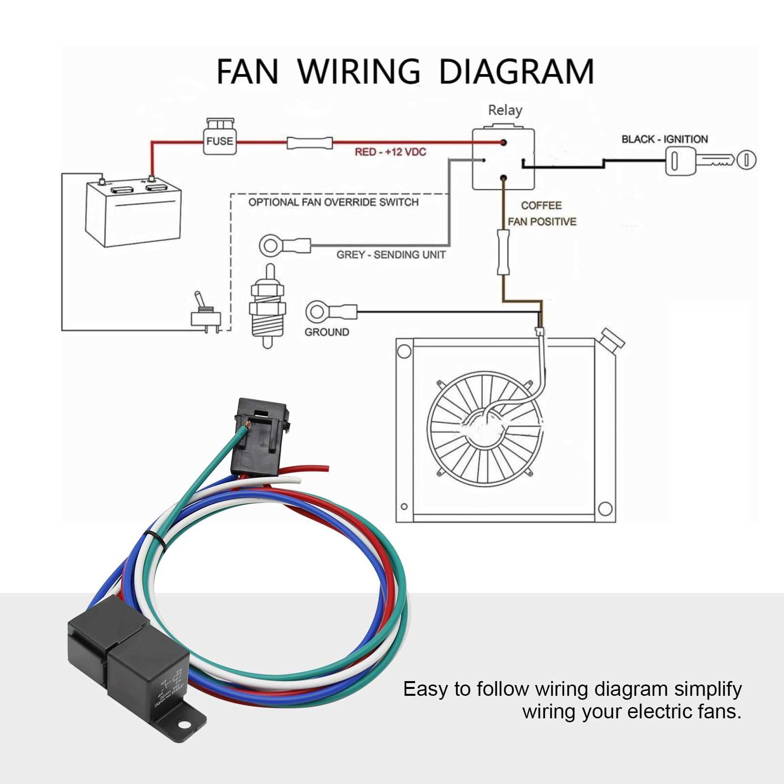 electric fan wiring diagram with relay