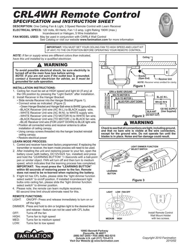 fanimation wiring diagram