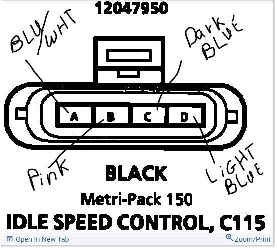 4 wire idle air control valve wiring diagram