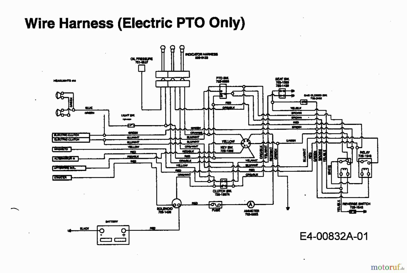 electric clutch wiring diagram