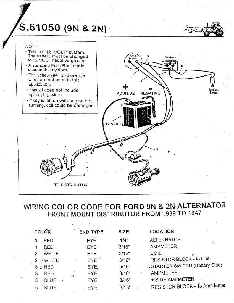 ford 8n alternator wiring diagram