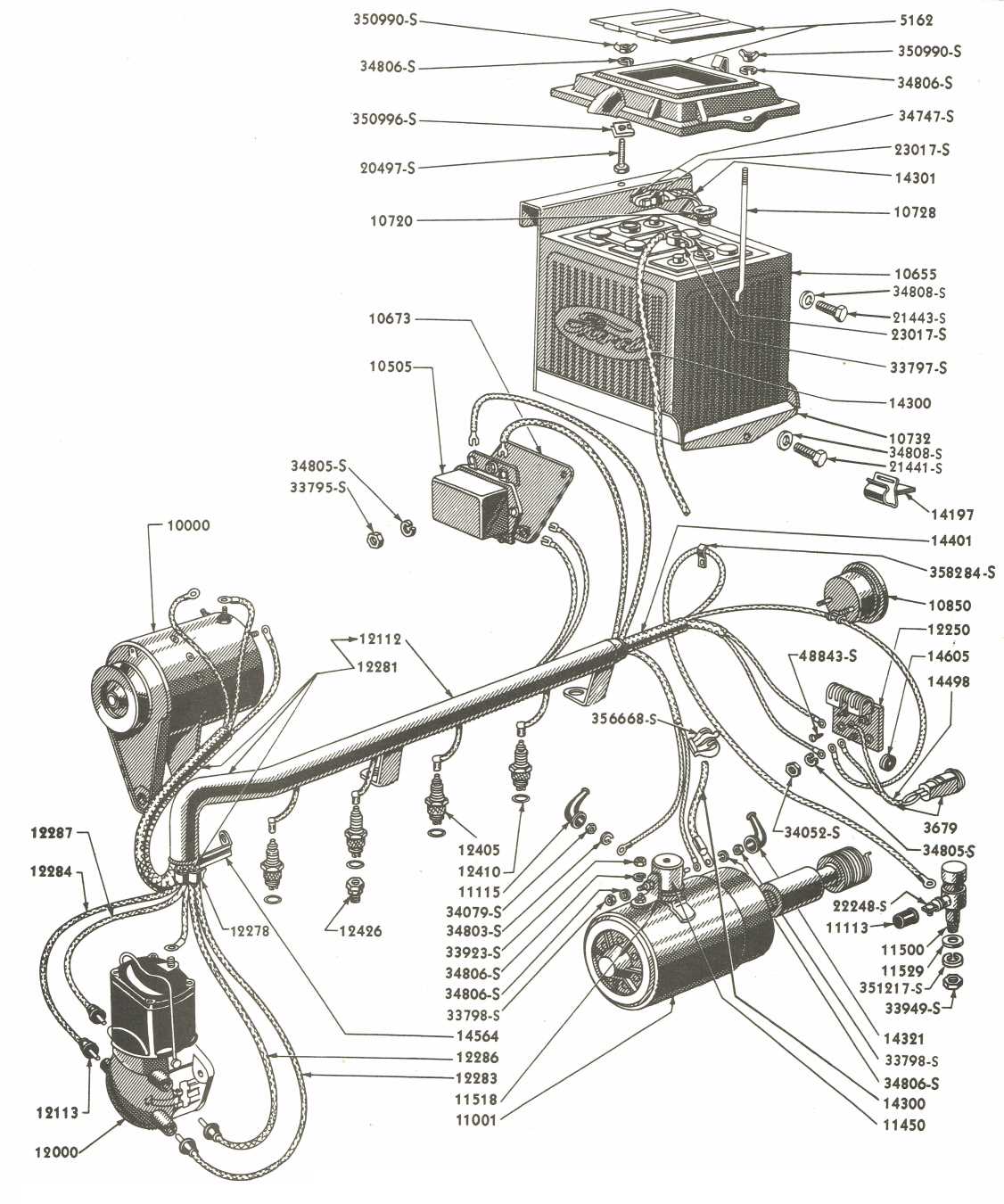 ford diesel tractor ignition switch wiring diagram