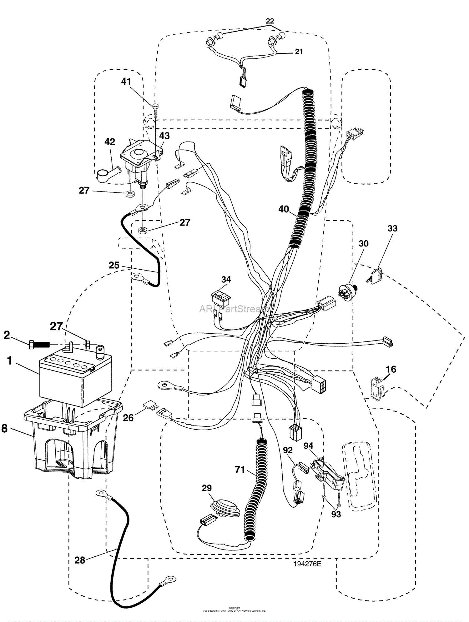 husqvarna wiring harness diagram