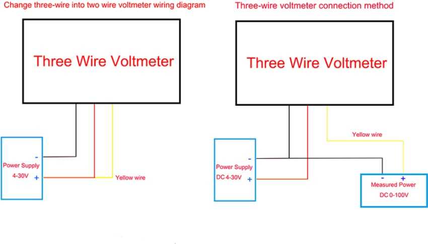 2 wire voltmeter wiring diagram