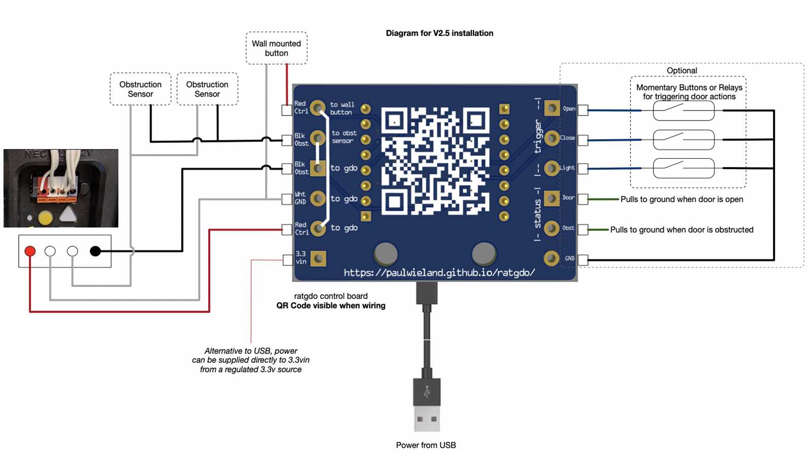 garage door sensors wiring diagram