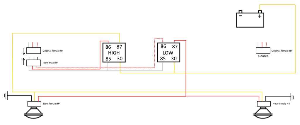 diagram headlight wiring